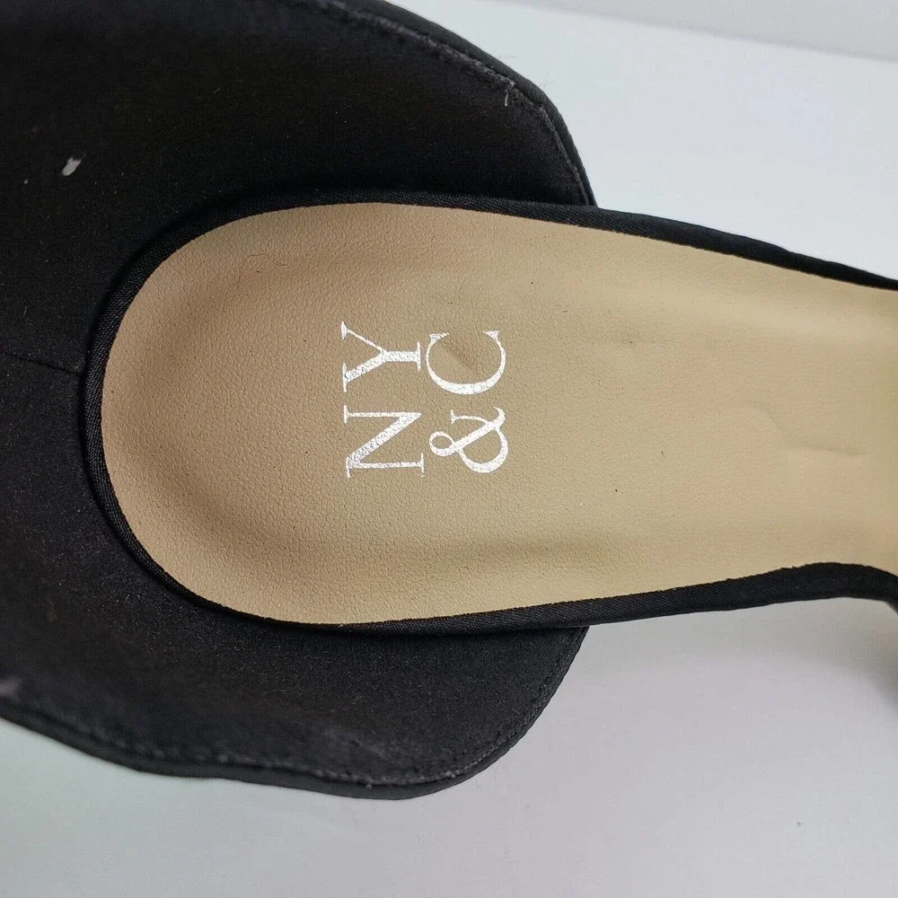 New York & Company Womens Size 8 Black Ankle Tie Formal 4